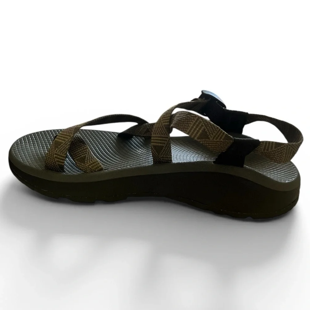 Chaco Men's Salute Forest Olive Geometric Sandals- Size 10